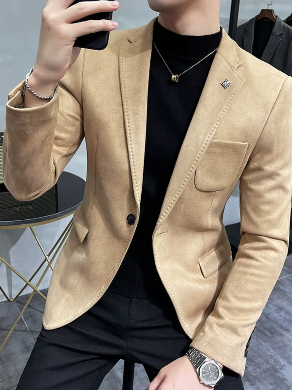 BRANTLEY® Deerskin Fleece Jacket Blazer for Men