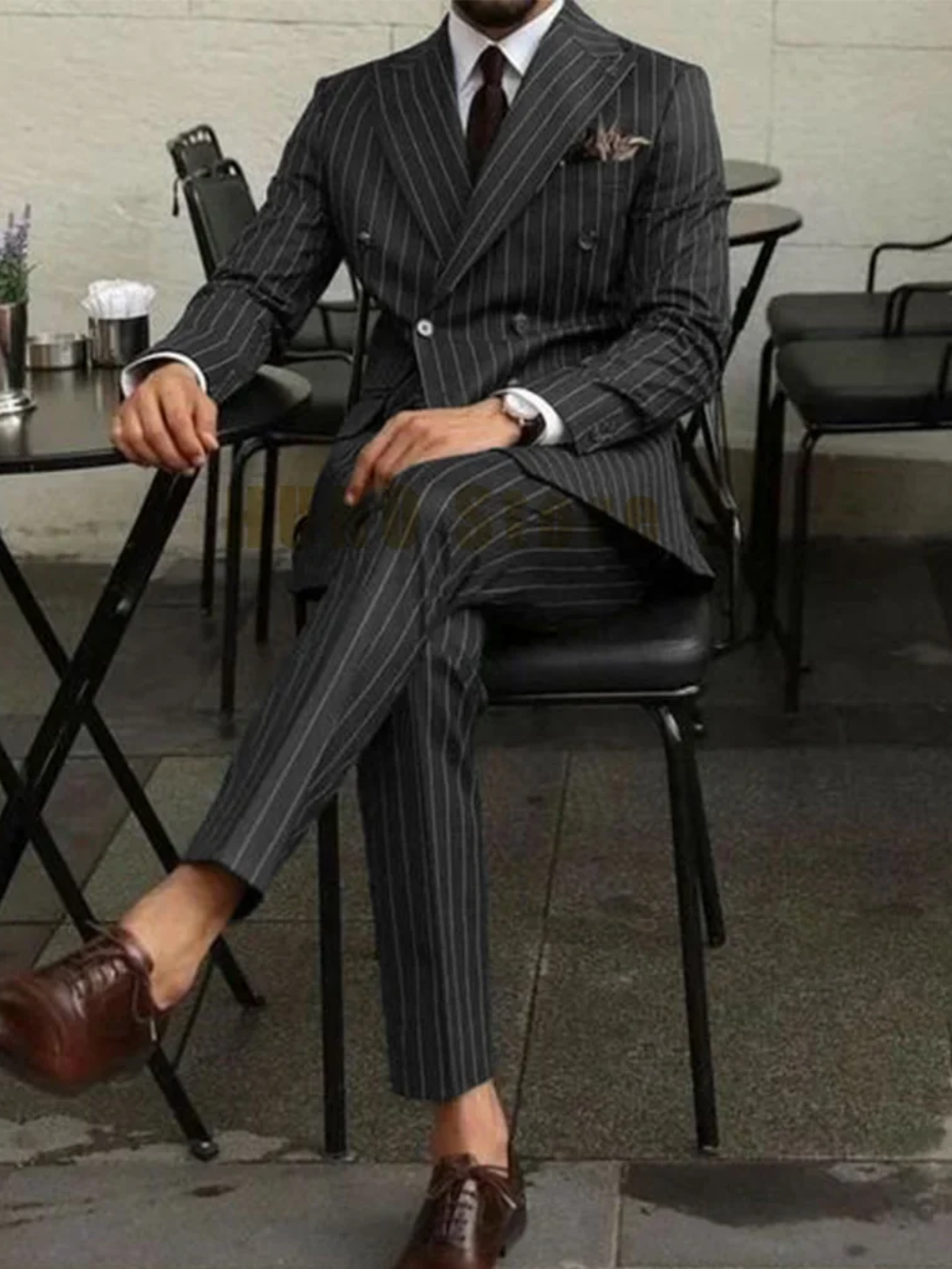EDUARD® Men's Two Piece Double-Breasted Slim-Fit Suit