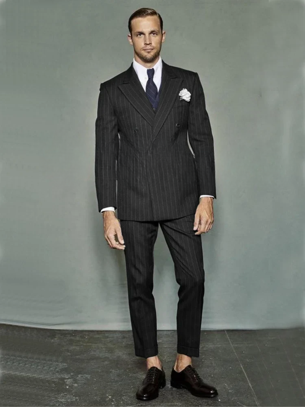 DARWIN® Striped Two-piece Wedding Groom Set
