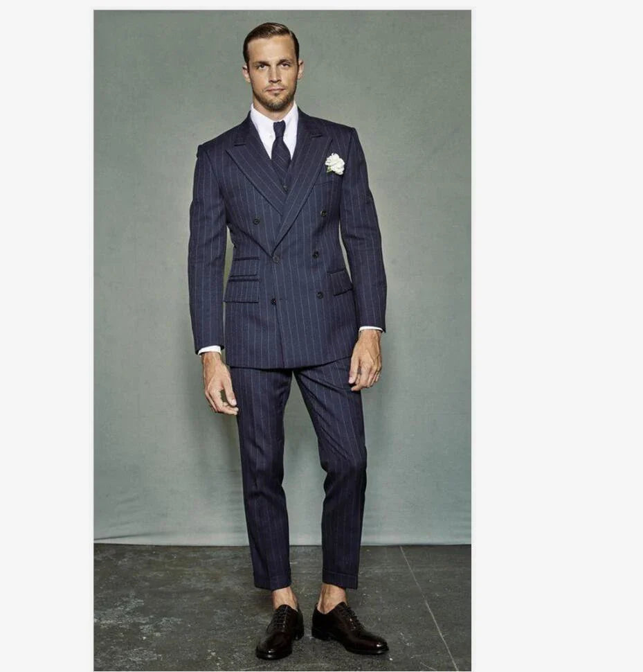 DARWIN® Striped Two-piece Wedding Groom Set