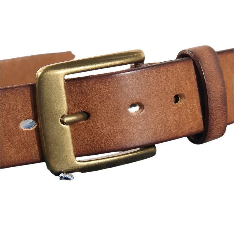 LUCIO® Retro Copper Buckle Leather Belt for Men