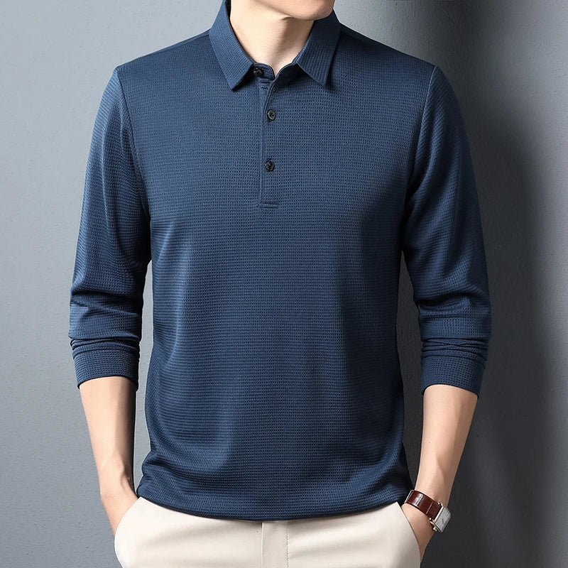 SEIBEL® Men's Business Casual Polo Long Sleeve