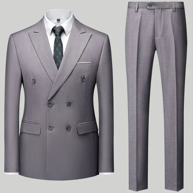 ALEKSEI®  Suit Jacket Blazers Coat Pants 2 Peaces Set