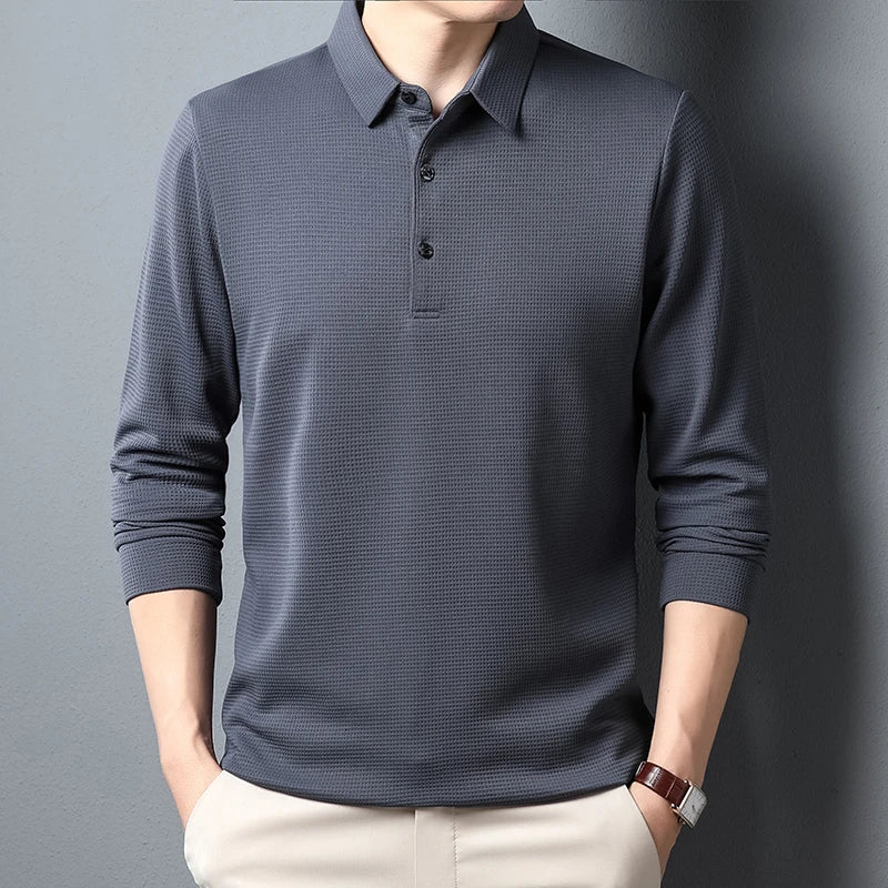 SEIBEL® Men's Business Casual Polo Long Sleeve