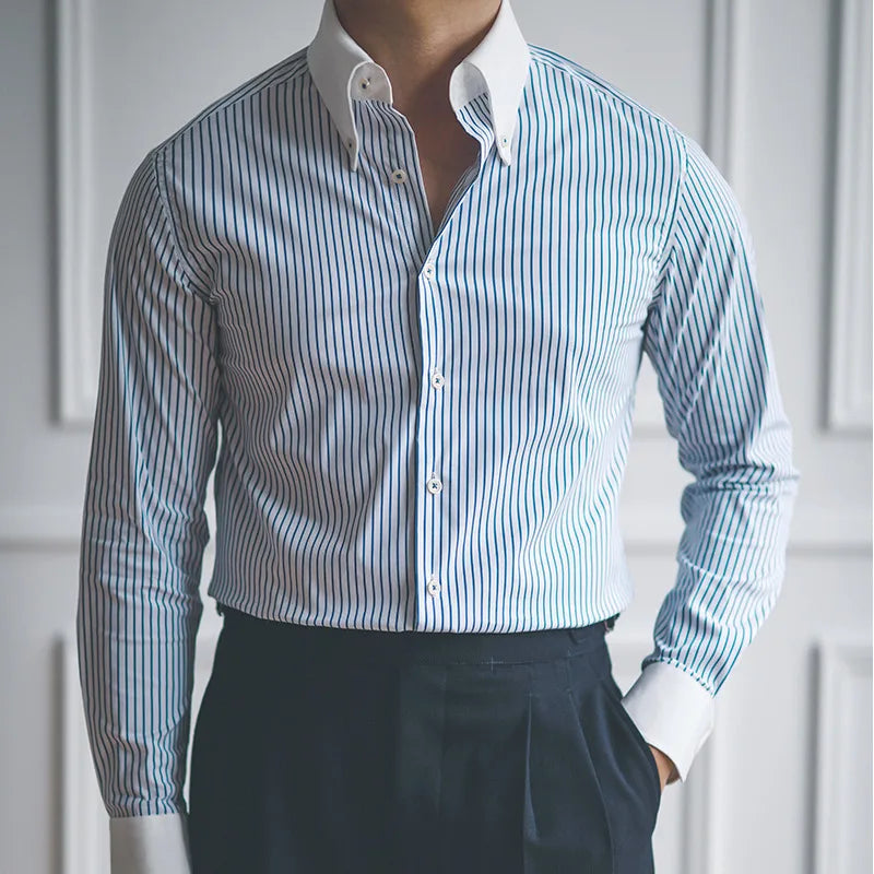 ARJUN® Long Sleeve Striped Shirt