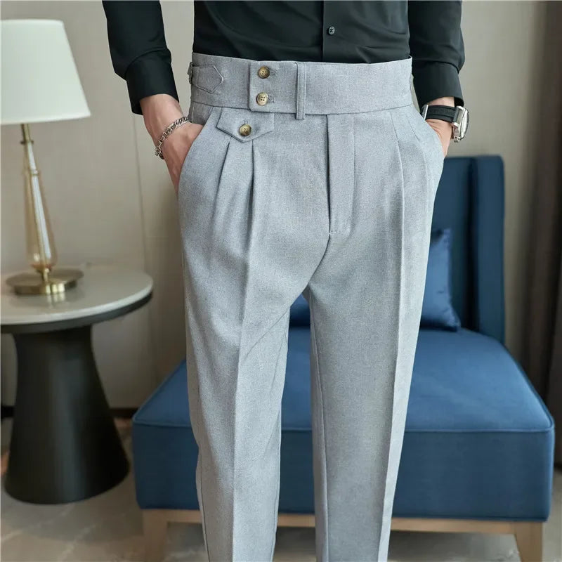 ARLINGTON® 2024 British Style High Waist Slim Fit Suit Pants for Men