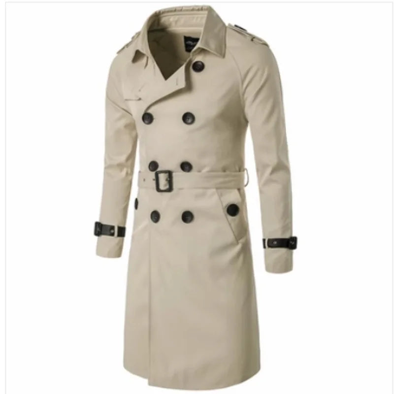 PANNOS®  Long Trench Coat with Belt