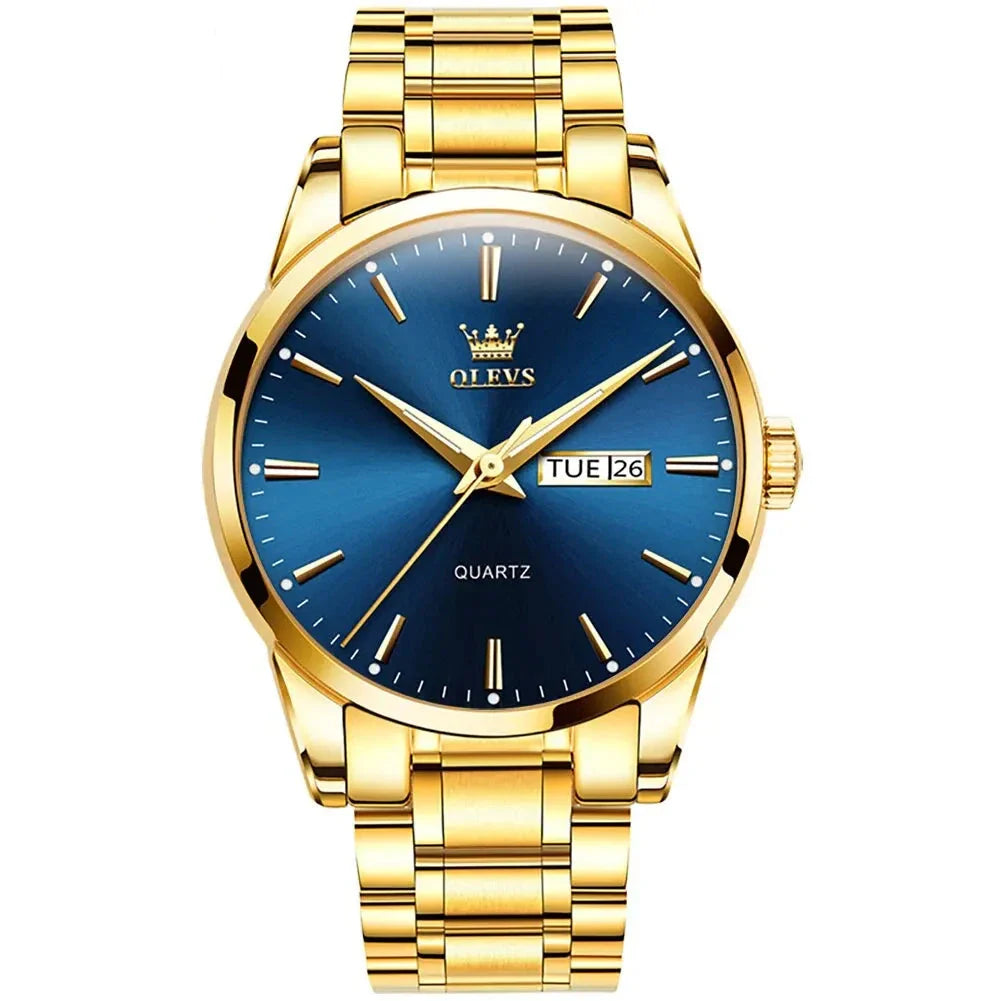 GABRIEL® Classic Gold Stainless Steel Men’s Quartz Wristwatch