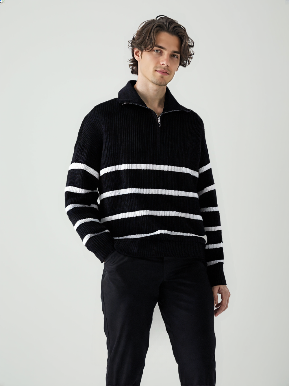 PORTO FINO®  Men's Striped Sweater