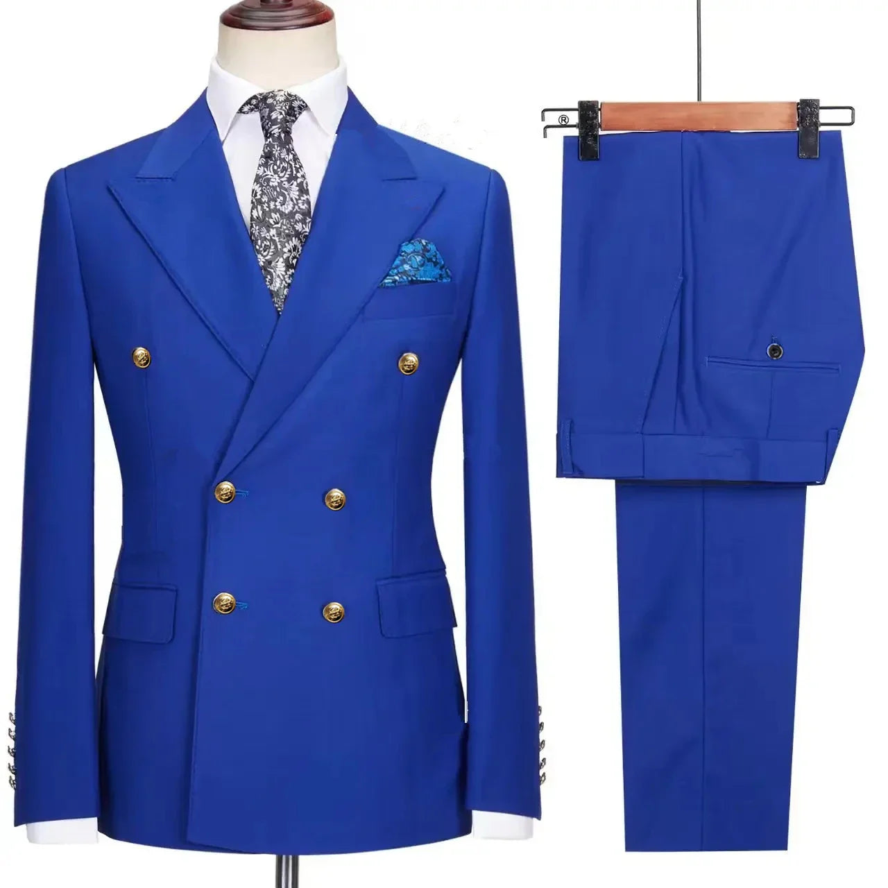 RENNEI® Slim Fit Suit Blazers Jacket Pants