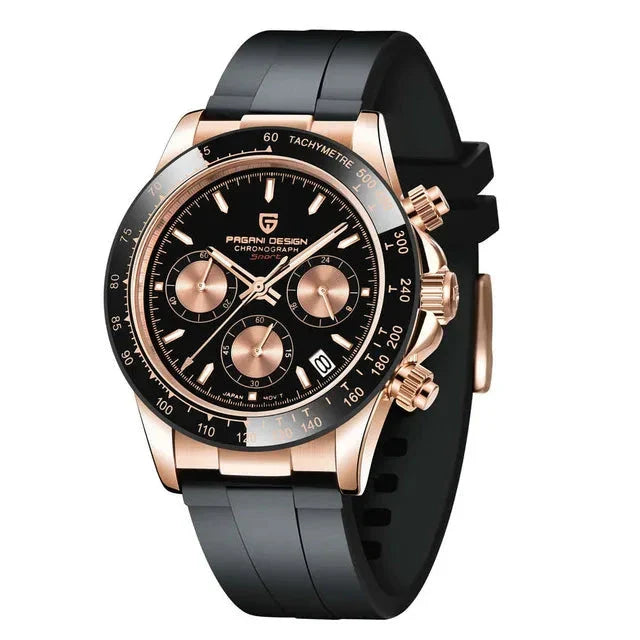 CASMONT® 40mm V2 Quartz Chronograph – Retro Sapphire Stainless Steel Waterproof Watch for Men