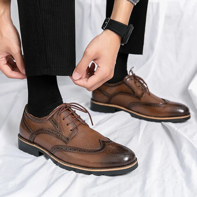 BROGUE® Handmade Leather Classic Shoes