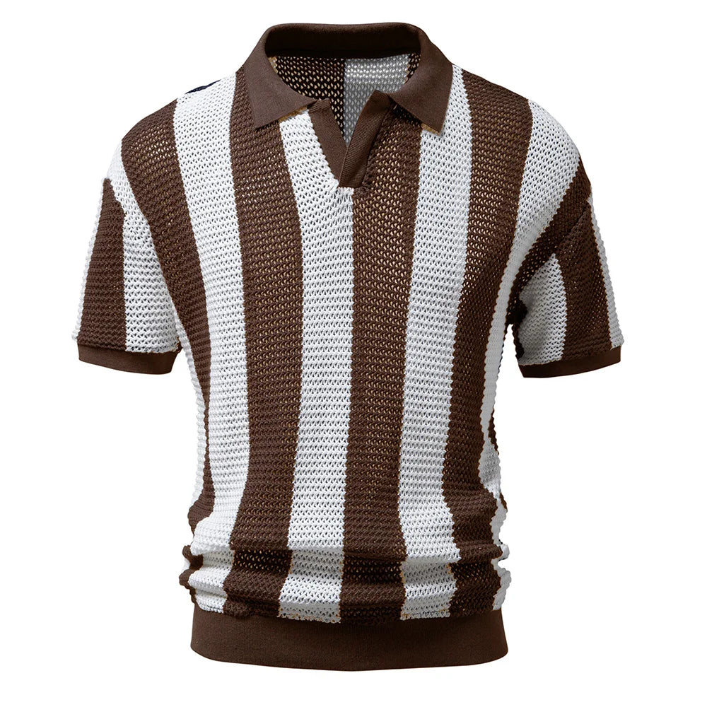KOSTAS®  Cotton Hollow Out Polo Shirt