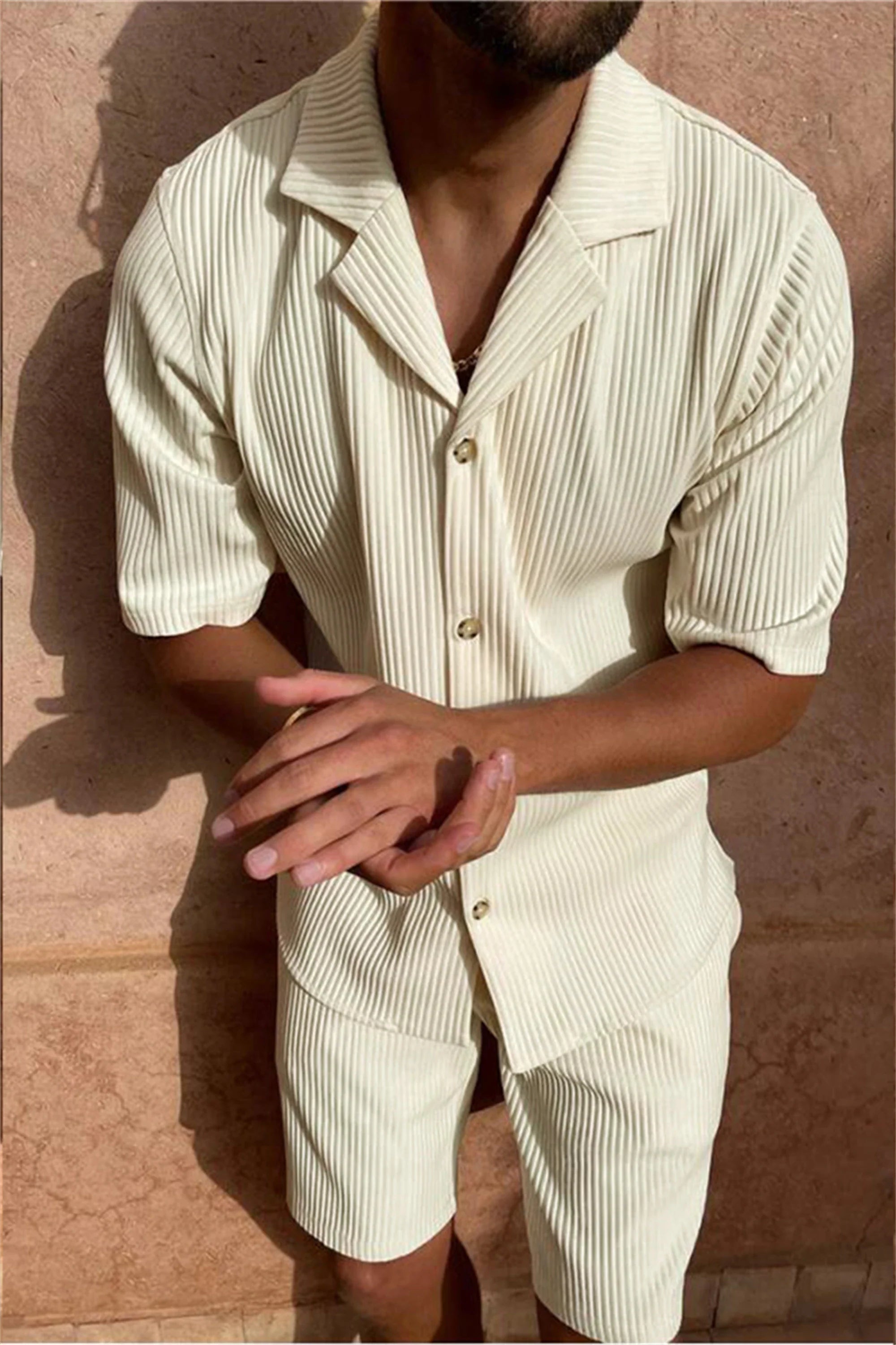 DMITRI® Solid color corduroy casual set
