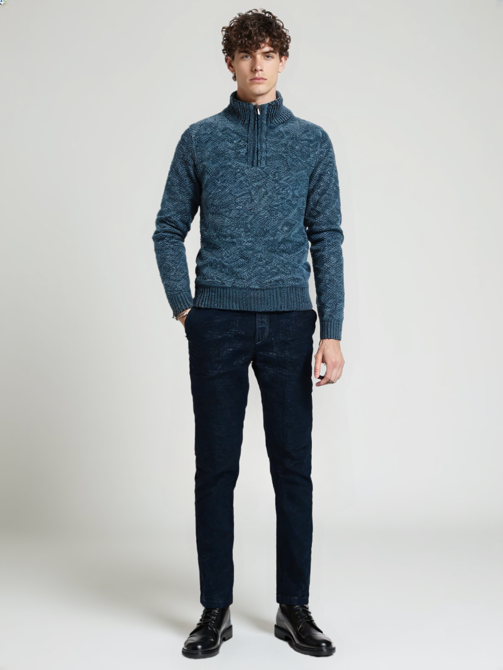 ROMEU® Men's Half Zipper Sweater