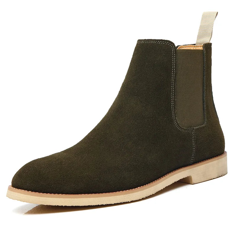 MANI® Retro Suede Genuine Leather Chelsea Boots for Men