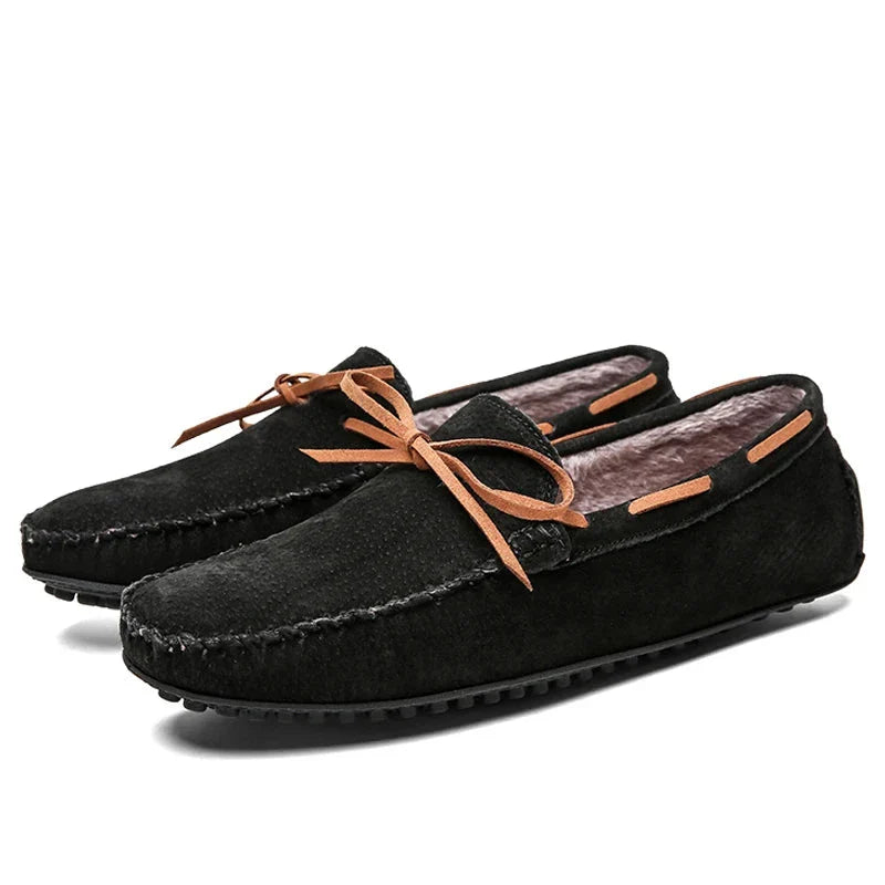 VANDOR® Summer Breeze Men’s Leather Loafers – Breathable Green Casual Shoes for Daily Comfort
