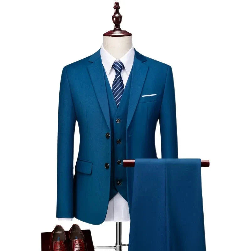 GRANTON® 3-Piece Men's Slim Fit Wedding Suit