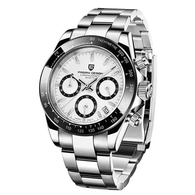 CASMONT® 40mm V2 Quartz Chronograph – Retro Sapphire Stainless Steel Waterproof Watch for Men