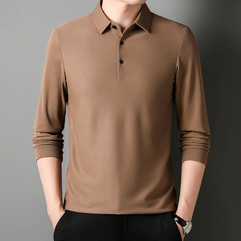 SEIBEL® Men's Business Casual Polo Long Sleeve