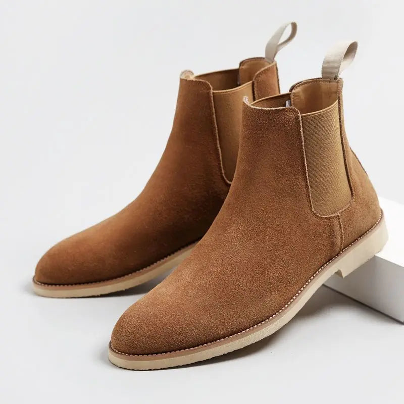 MANI® Retro Suede Genuine Leather Chelsea Boots for Men