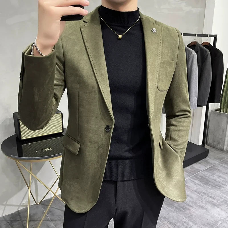 BRANTLEY® Deerskin Fleece Jacket Blazer for Men