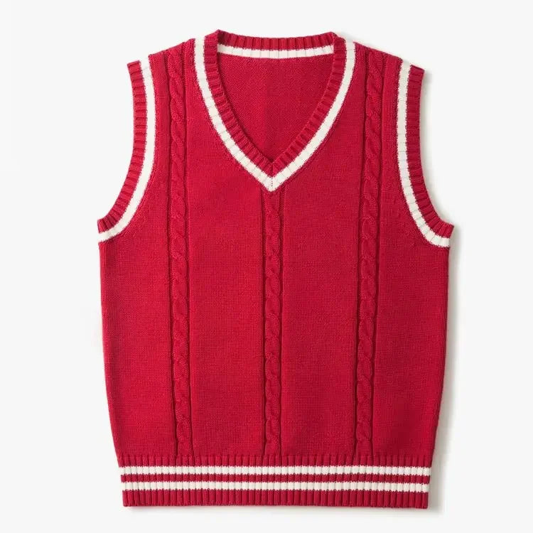 ANDREA® V-neck Retro Sweater