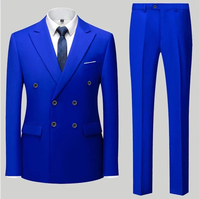 ALEKSEI®  Suit Jacket Blazers Coat Pants 2 Peaces Set