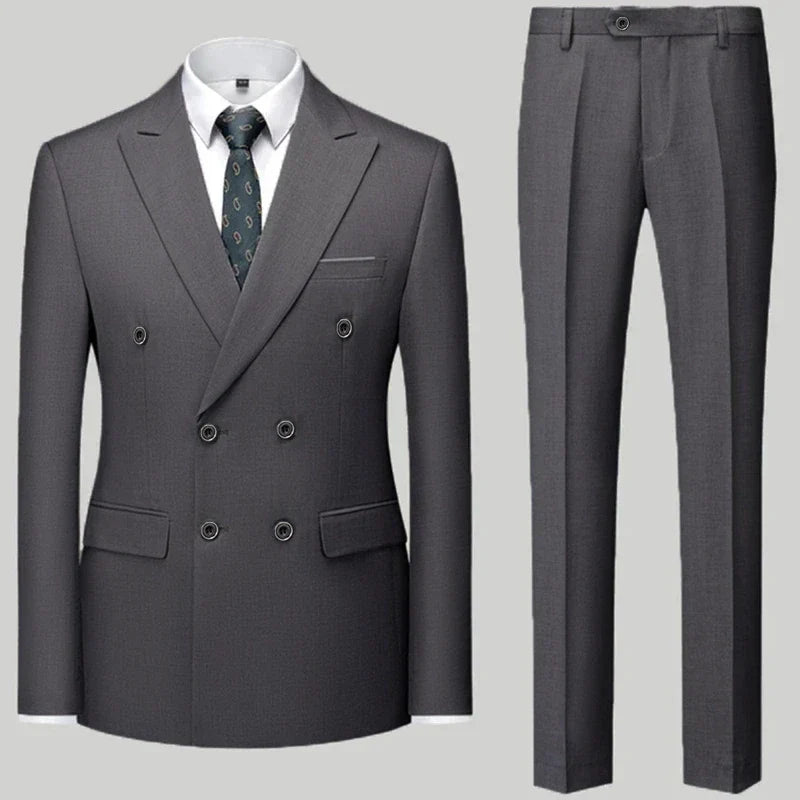 ALEKSEI®  Suit Jacket Blazers Coat Pants 2 Peaces Set