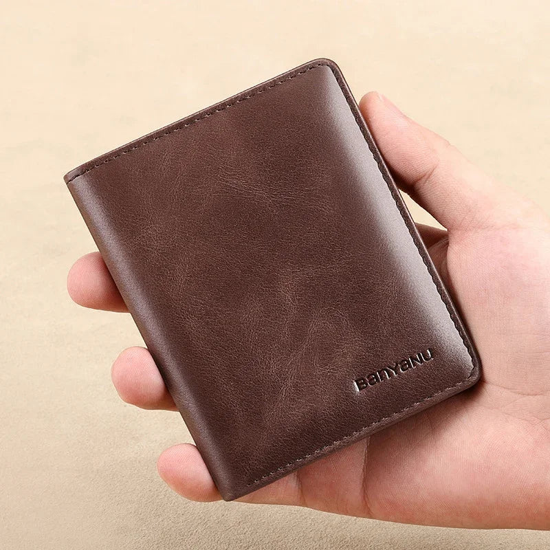 VALEN® RFID Genuine Leather Slim Wallet for Men