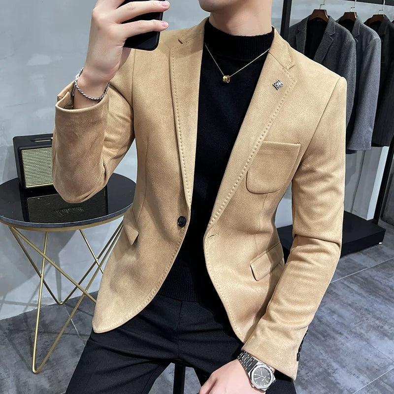 BRANTLEY® Deerskin Fleece Jacket Blazer for Men