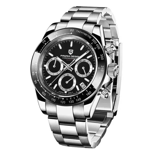 CASMONT® 40mm V2 Quartz Chronograph – Retro Sapphire Stainless Steel Waterproof Watch for Men