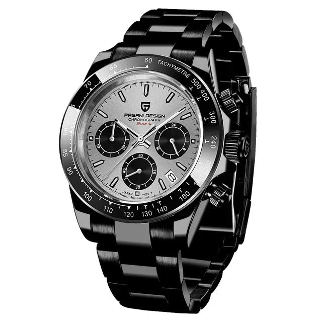 CASMONT® 40mm V2 Quartz Chronograph – Retro Sapphire Stainless Steel Waterproof Watch for Men