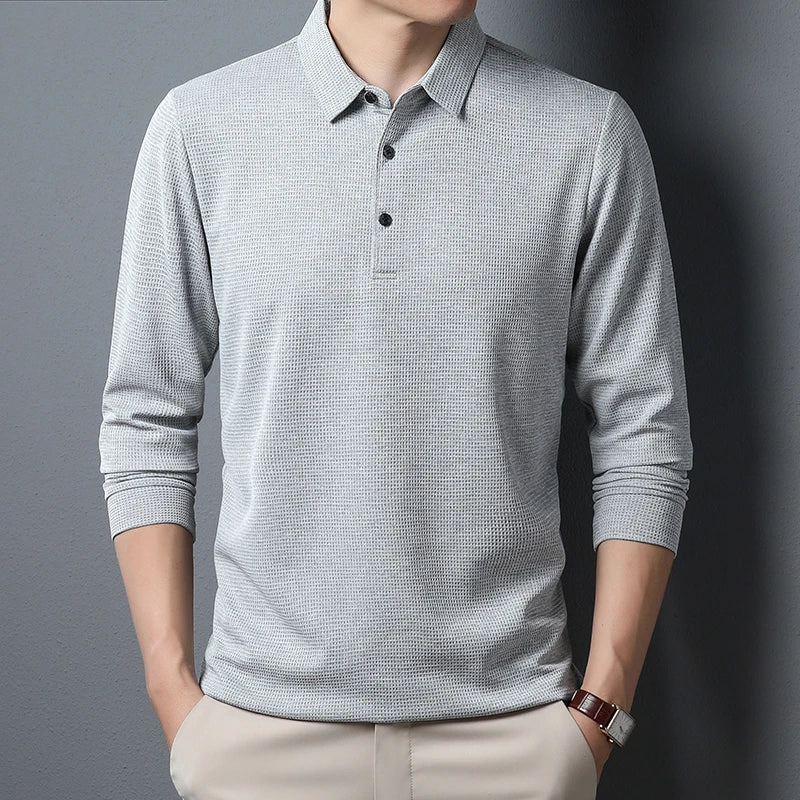 SEIBEL® Men's Business Casual Polo Long Sleeve