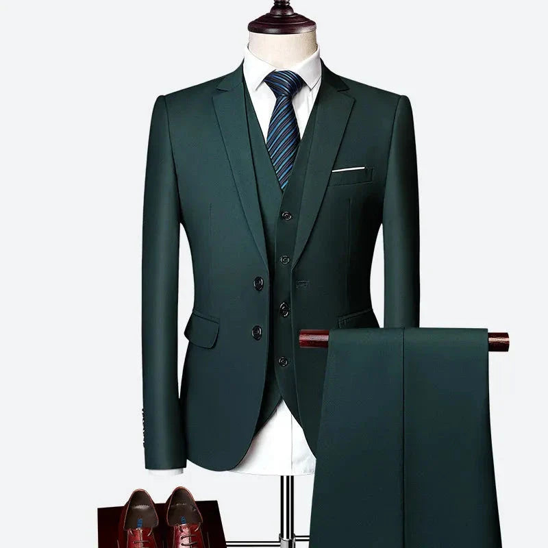 GRANTON® 3-Piece Men's Slim Fit Wedding Suit
