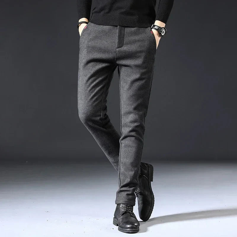 HARLOW® Men’s Autumn & Winter Stretch Pants – Classic Slim Fit Trousers