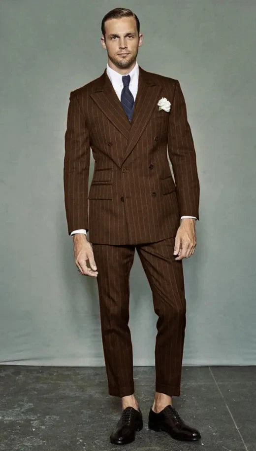 DARWIN® Striped Two-piece Wedding Groom Set