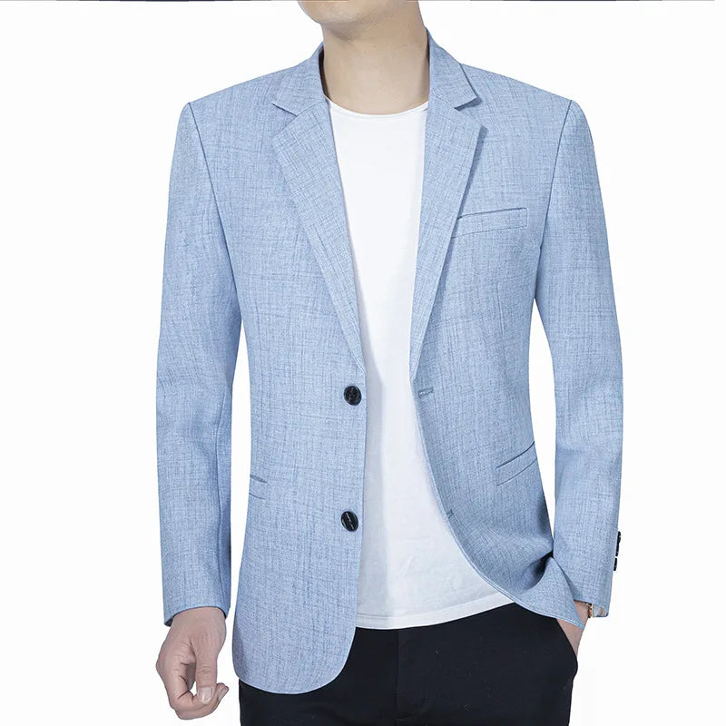 BRANDFORD® Men's 2024 Slim Suit Jacket – Lightweight Business Casual Blazer for Spring & Autumn