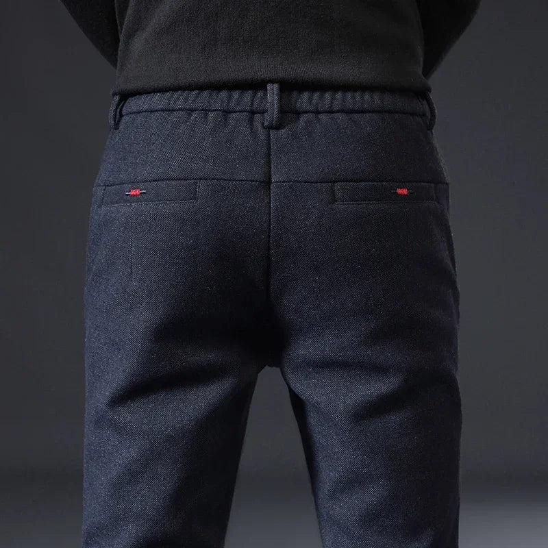 HARLOW® Men’s Autumn & Winter Stretch Pants – Classic Slim Fit Trousers