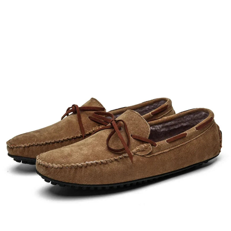 VANDOR® Summer Breeze Men’s Leather Loafers – Breathable Green Casual Shoes for Daily Comfort
