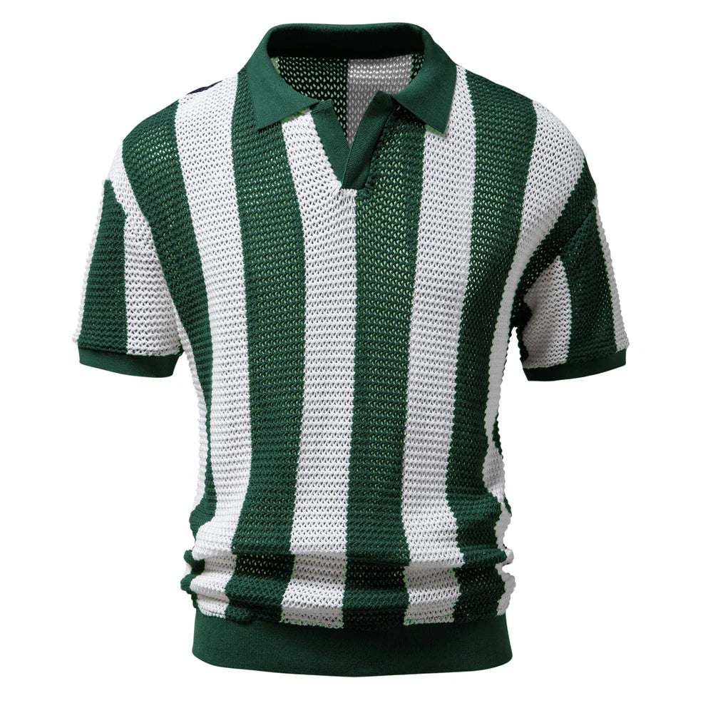 KOSTAS®  Cotton Hollow Out Polo Shirt