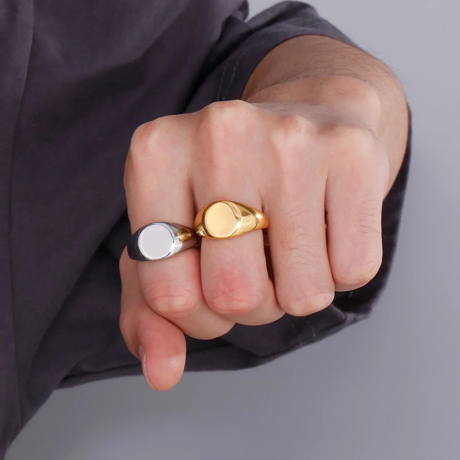 REI® Stainless Steel Signet Ring