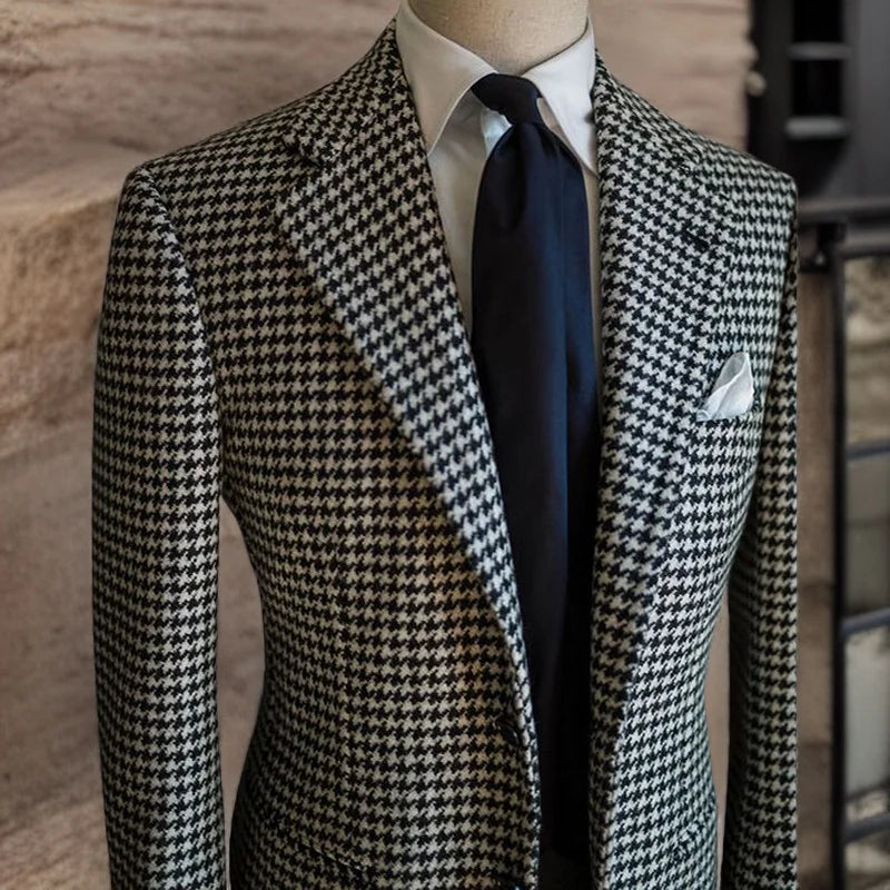 VIKTOR® Plaid Notched Lapel Suit Jacket