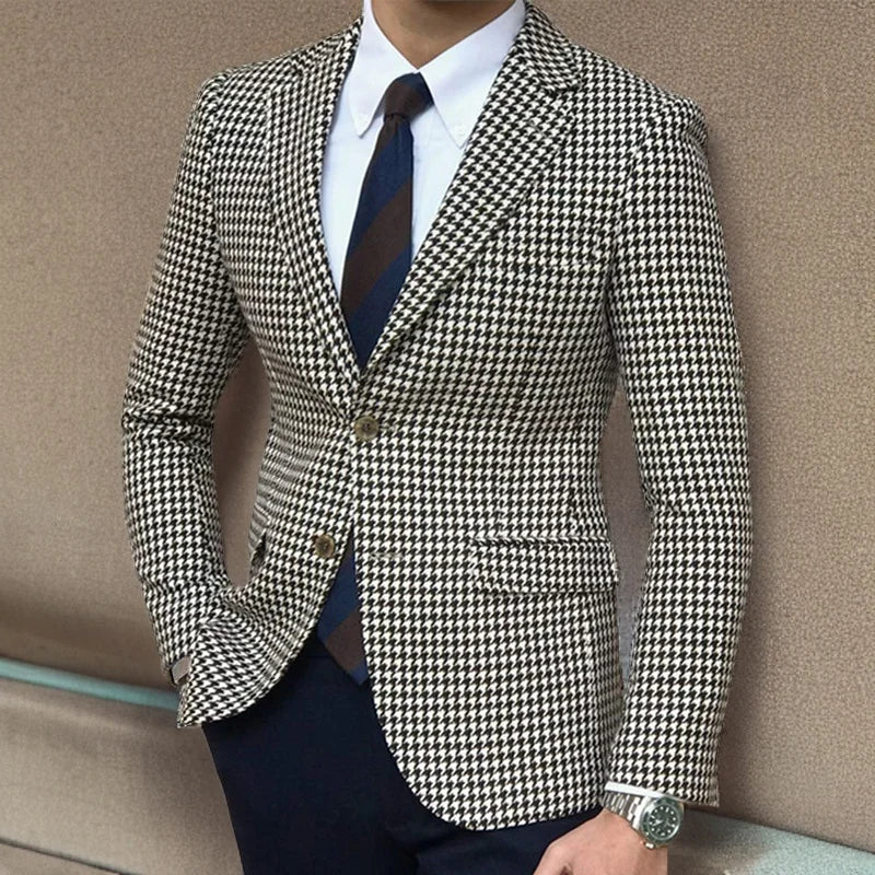 MONTCLARE® Houndstooth Plaid Blazer for Men