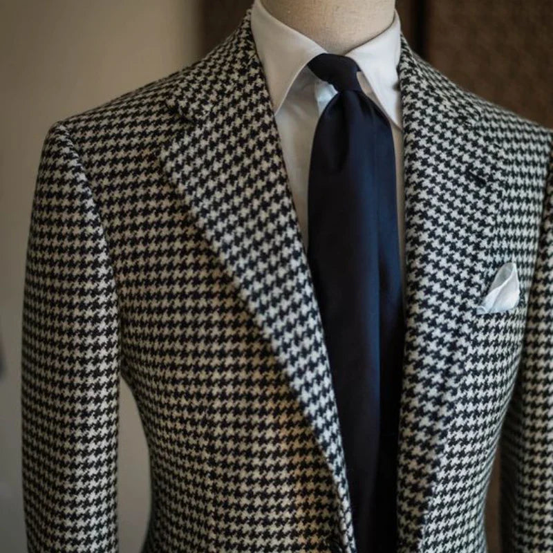 VIKTOR® Plaid Notched Lapel Suit Jacket