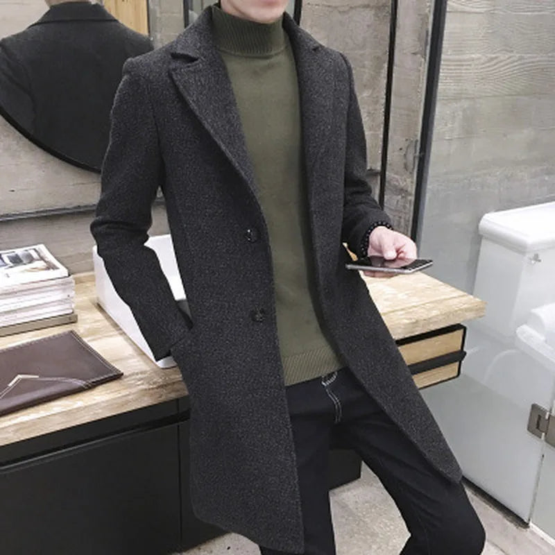 TARIQ® Men's Wool Overcoat