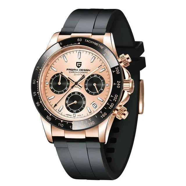 CASMONT® 40mm V2 Quartz Chronograph – Retro Sapphire Stainless Steel Waterproof Watch for Men
