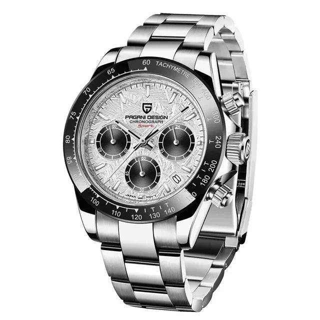 CASMONT® 40mm V2 Quartz Chronograph – Retro Sapphire Stainless Steel Waterproof Watch for Men