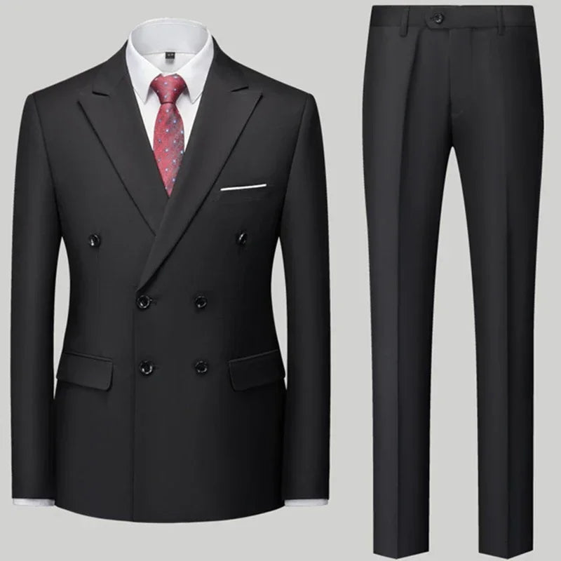 ALEKSEI®  Suit Jacket Blazers Coat Pants 2 Peaces Set