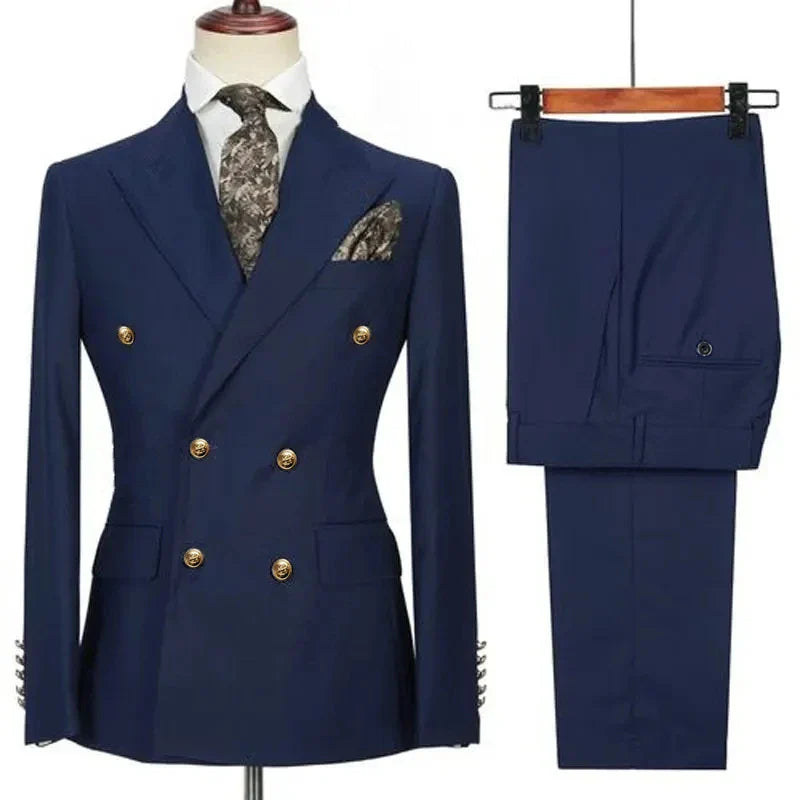 RENNEI® Slim Fit Suit Blazers Jacket Pants
